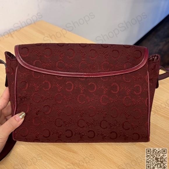 Gorgeous Burgundy Red Celine Crossbody - Picture 4 of 16